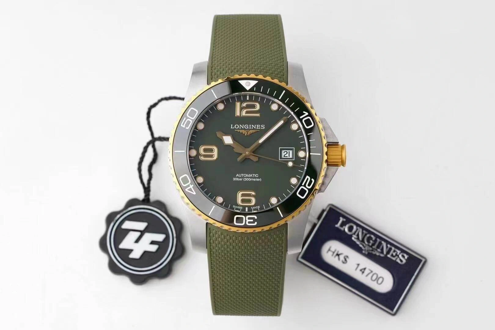 Longines Concas L3.781.3.06.9 ZF Factory 1:1 Best Edition Replica Watch Green Strap